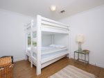2nd bedroom is the bunk room with a full over full bunk bed and twin trundle - sleeps 5
